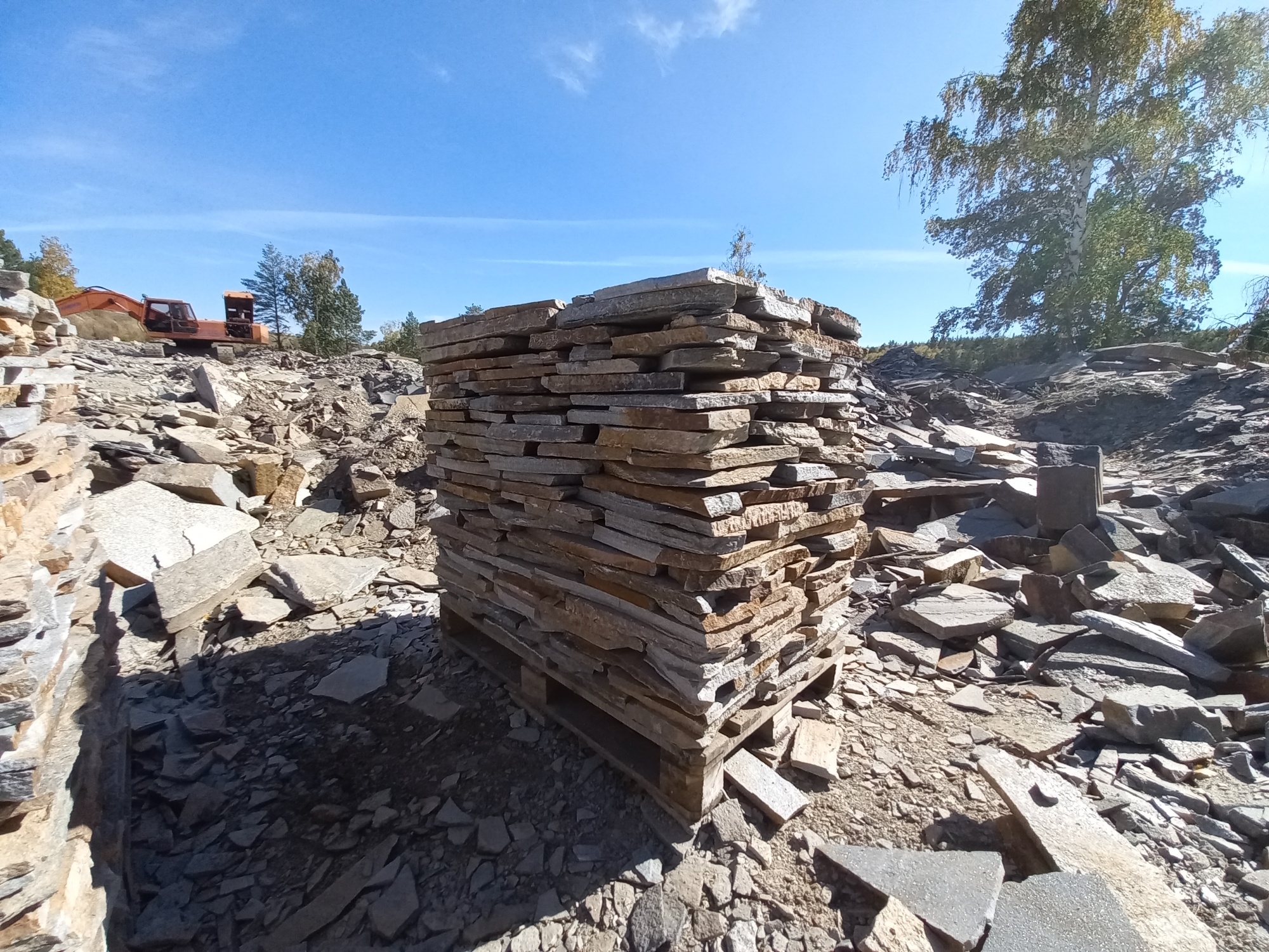 Плитняк златолит серебристый для мощения на бетон купить в Ленинградской области